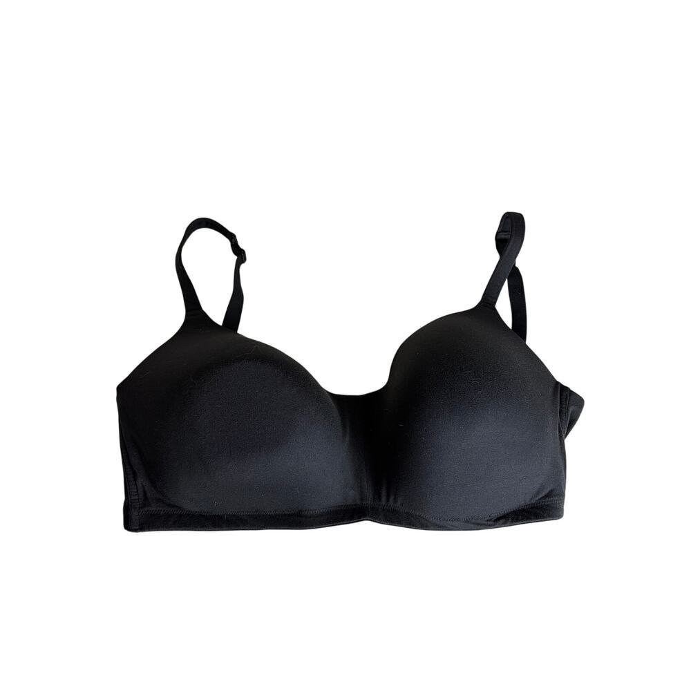Cacique Bra Womens 40G Lightly Lined‎ Full Coverage No-Wire Wireless Black EUC
